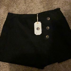 Black curdoroy skort